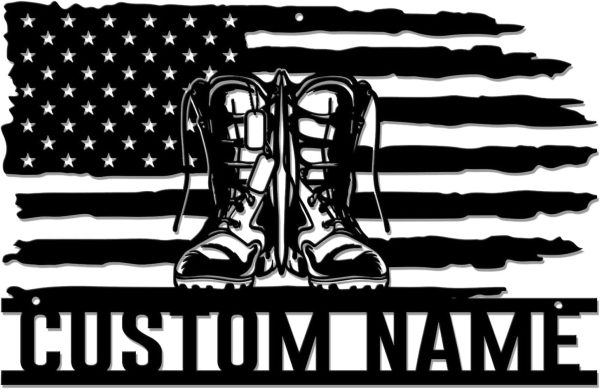 Veteran Led Metal Sign Patriotic Decor