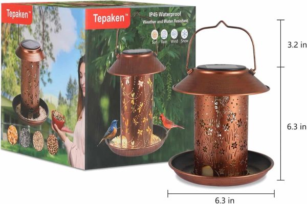 Solar Hummingbird Lantern Outdoor Metal Decor - Image 3