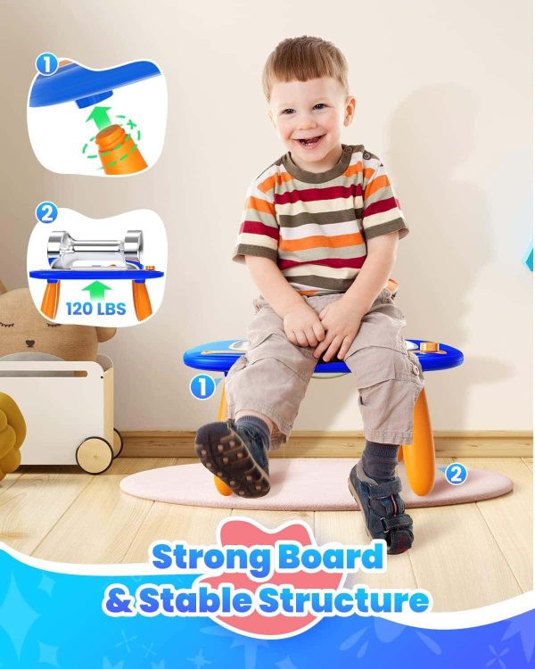 Toddler Magnetic Drawing Board, Educational Toy 1-3 Yr, Blue - Image 3