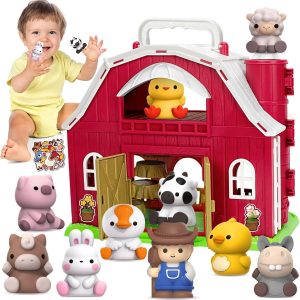 Kmuysl Animal Farm Playset Montessori Toddler Gift