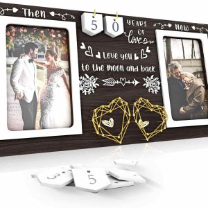 Anniversary Picture Frame Wedding Gift Wood Photo