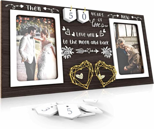 Anniversary Picture Frame Wedding Gift Wood Photo