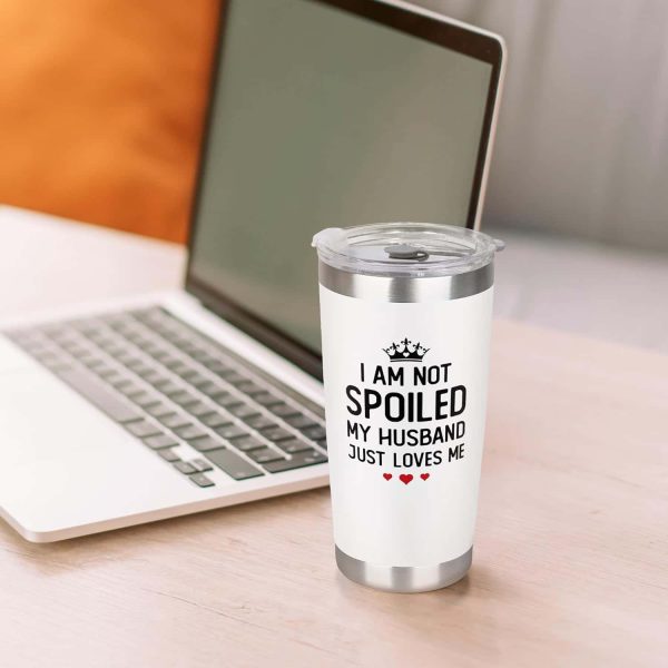Romantic Wife Gift 20oz White Tumbler - Image 2