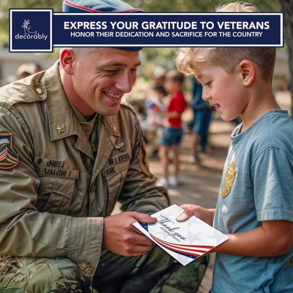 Patriotic Veterans Day Cards Set - 24 Pack, 6 Designs - Image 2