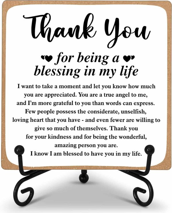 Grateful Blessing Wooden Plaque Decor Gift