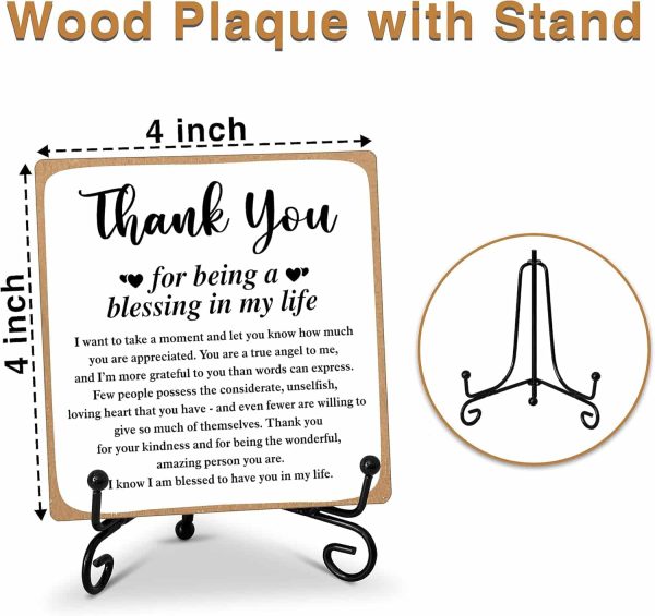 Grateful Blessing Wooden Plaque Decor Gift - Image 3
