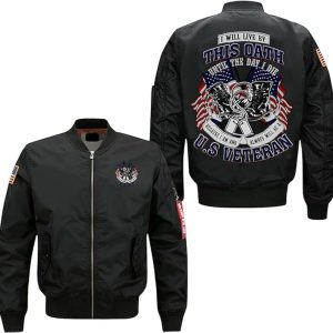 Us Veteran Pride Jacket Oath