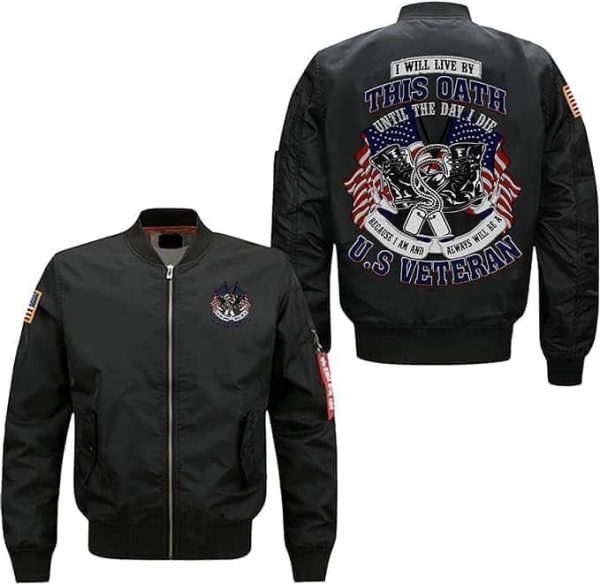 Us Veteran Pride Jacket Oath - Image 2