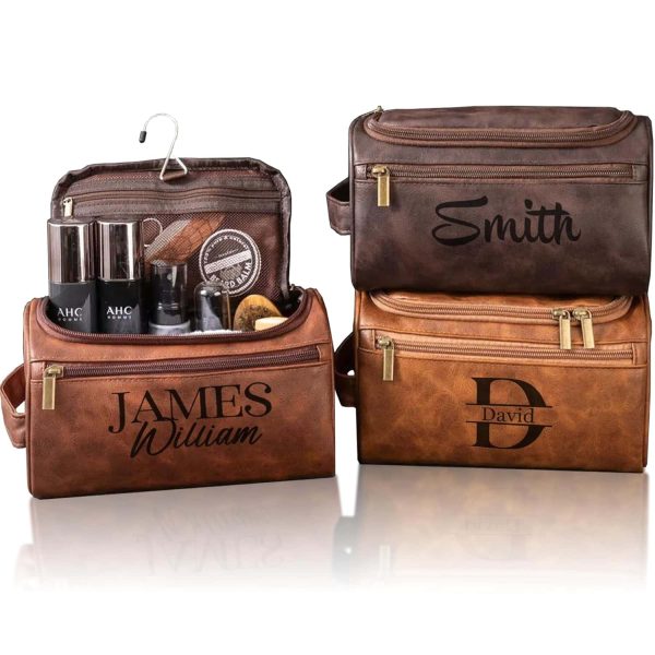 Custom Men's Toiletry Dopp Kit Travel Gift