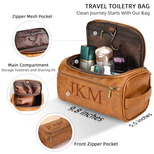 Custom Men's Toiletry Dopp Kit Travel Gift - Image 2