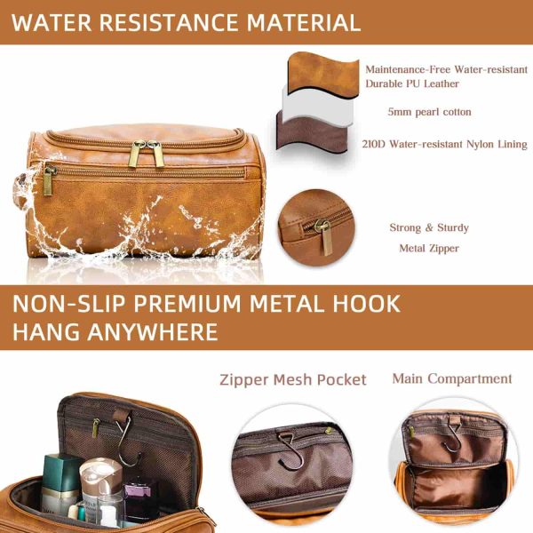 Custom Men's Toiletry Dopp Kit Travel Gift - Image 3