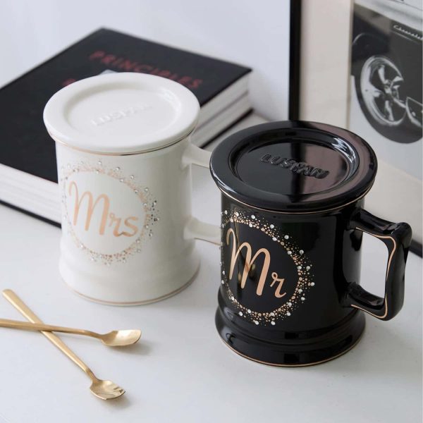 Luspan Mr Mrs Mug Set Bride Groom Couple Gift - Image 2