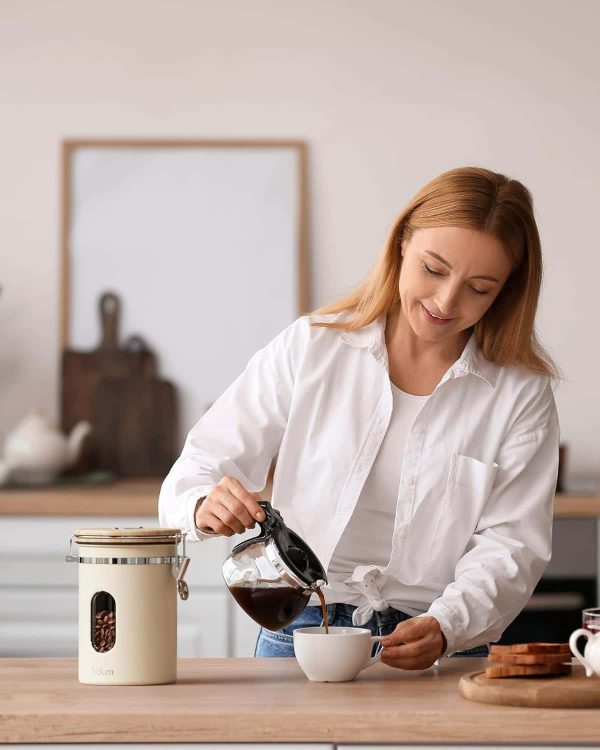 Veken Coffee Canister Airtight Stainless Steel 22oz - Image 2
