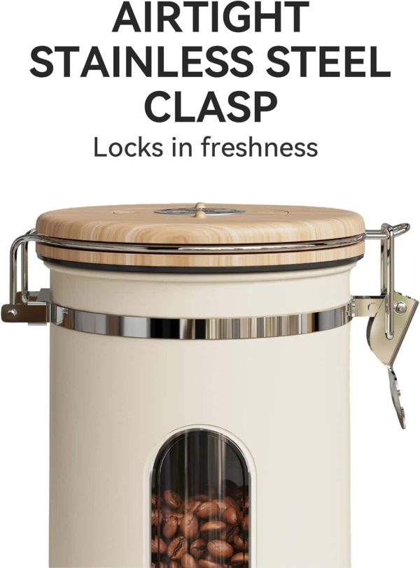 Veken Coffee Canister Airtight Stainless Steel 22oz - Image 3