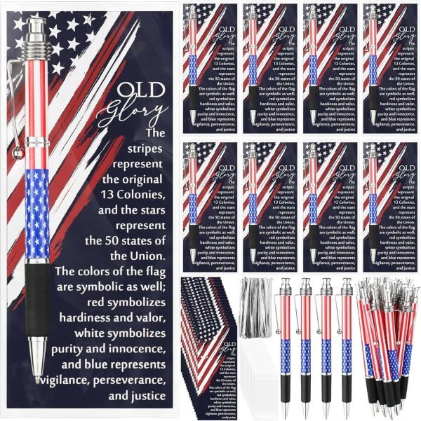 Patriotic American Flag Pens Bookmarks Veterans Gifts