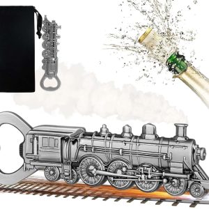 Steam Train Beer Opener Silver Locomotive Gift