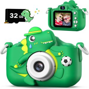 Dinosaur Kids Camera: Cute Digital Toy Gift Bundle