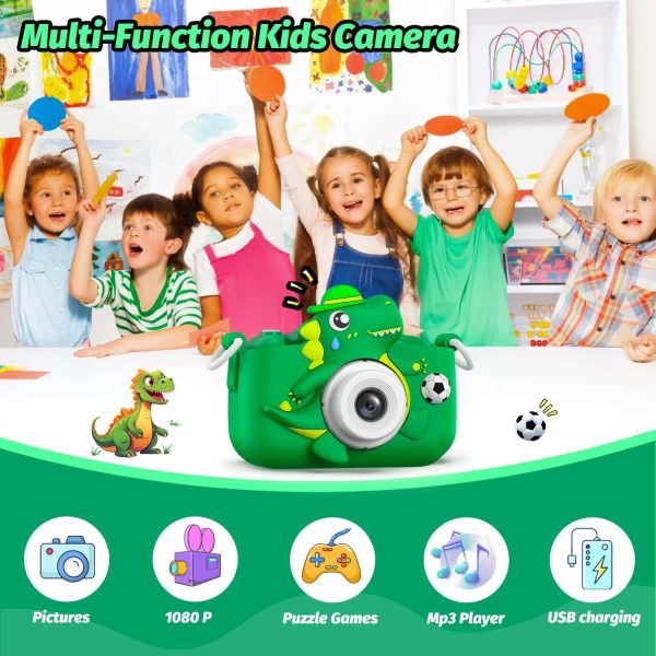 Dinosaur Kids Camera: Cute Digital Toy Gift Bundle - Image 3