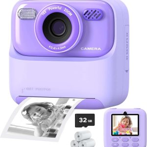 Kids Instant Print Camera 1080p Hd Selfie Gift