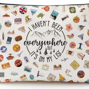 Women's Travel Cosmetic Toiletry Bag World Traveler Gift