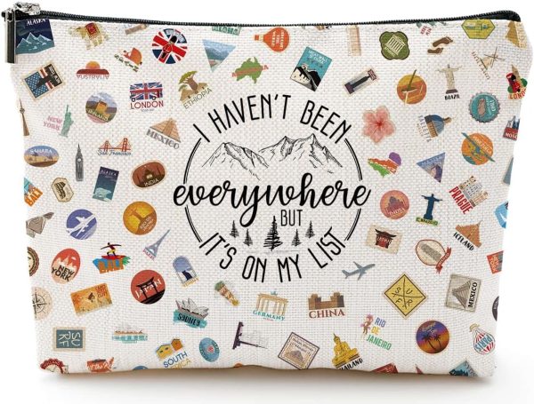 Women's Travel Cosmetic Toiletry Bag World Traveler Gift