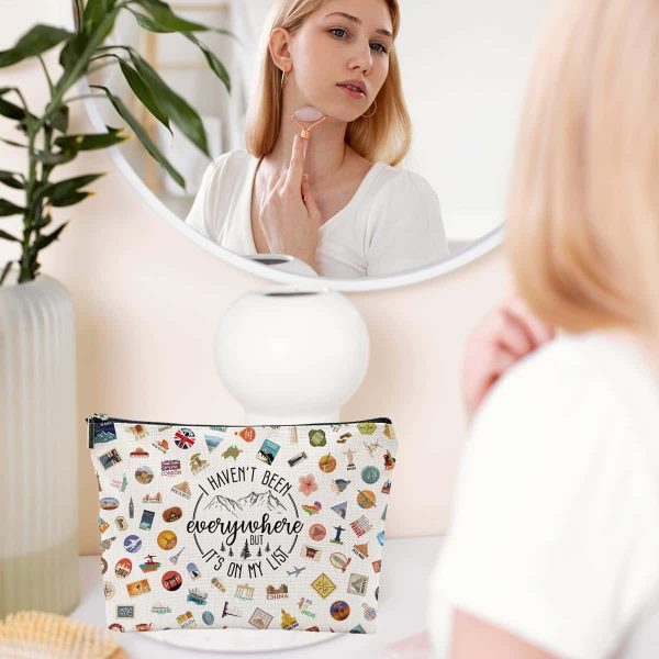 Women's Travel Cosmetic Toiletry Bag World Traveler Gift - Image 2