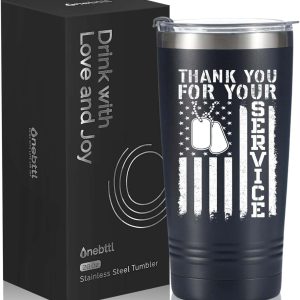 Veteran Military Appreciation Tumbler 20oz Black