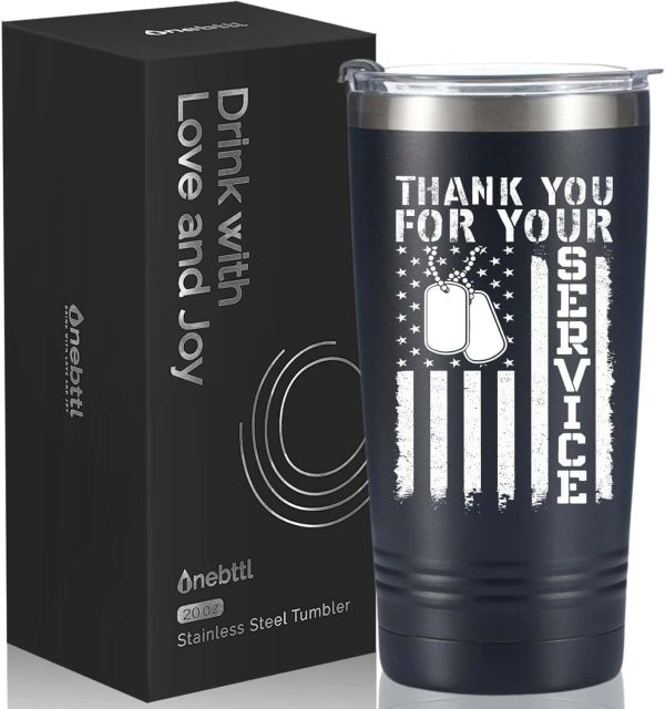 Veteran Military Appreciation Tumbler 20oz Black
