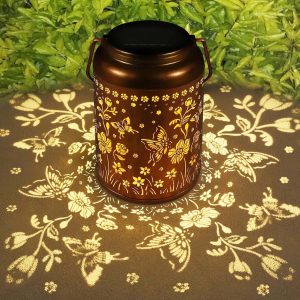 Solar Butterfly Metal Lanterns Led Garden Decor