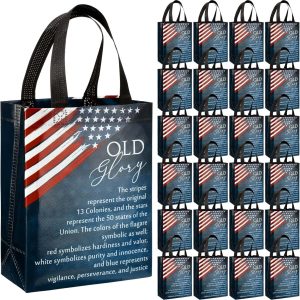 Patriotic American Flag Gift Bags 30 Pack