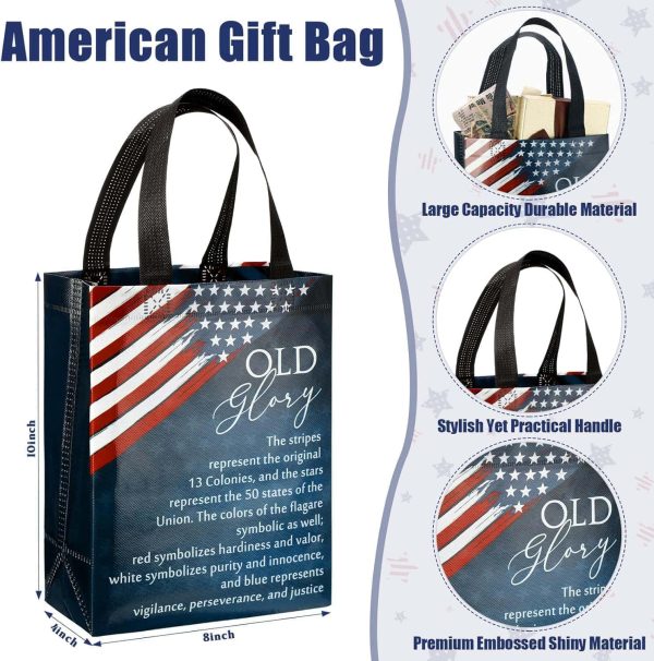 Patriotic American Flag Gift Bags 30 Pack - Image 2