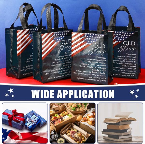 Patriotic American Flag Gift Bags 30 Pack - Image 3