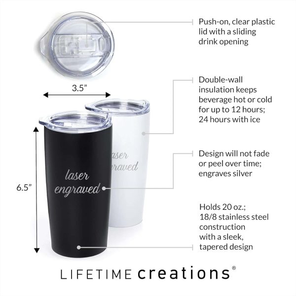 Veteran Tumbler Engraved Usa Flag 20oz Matte Black - Image 3