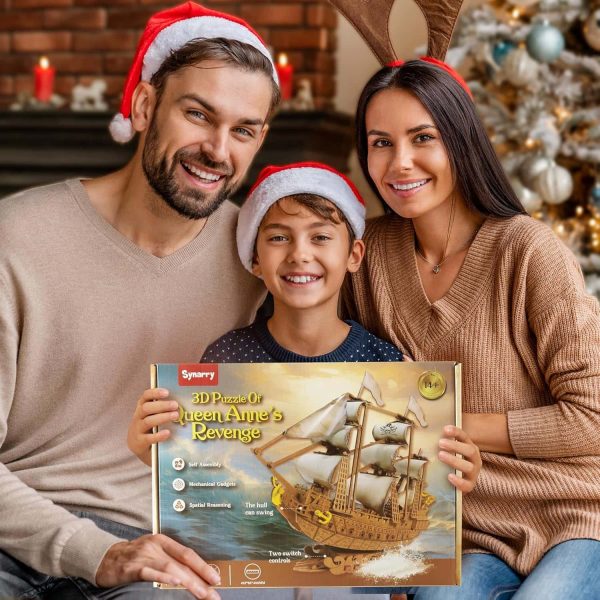 Synarry Led Pirate Ship 3d Puzzle Decor - Image 2
