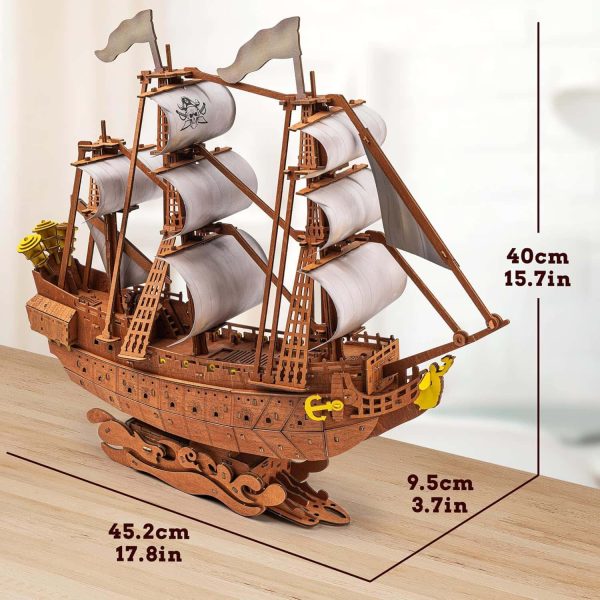 Synarry Led Pirate Ship 3d Puzzle Decor - Image 3