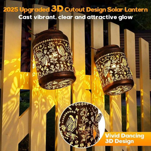 3d Hummingbird Solar Lantern Garden Decor - Image 2