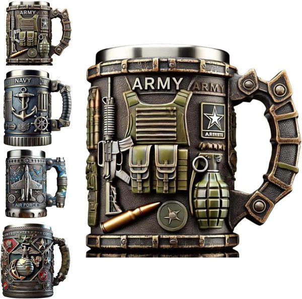 Military 3d Mug Veteran Tribute Engraved Gift
